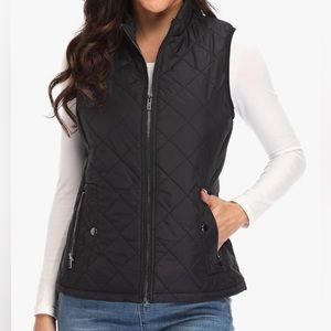 Argstar Women's Size L Vest, Quilted Lightweight Zip Pockets
